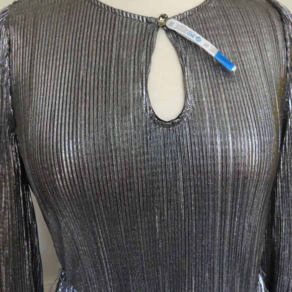 Soft Surroundings Annabelle Pleated Maxi Dress w/ Shash Silver USA Size XS (2/4) - Picture 15 of 16